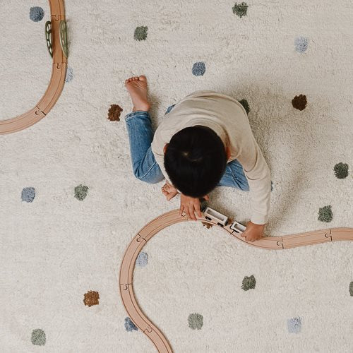 Tappeto a Pois Blu - Rug Dots Blue Multi Colored Essentials (RU10144035)