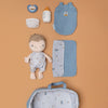 Bambola Neonato Jim in Stoffa Blu con Accessori Sailors Bay - Baby doll Jim Sailors Bay Blue