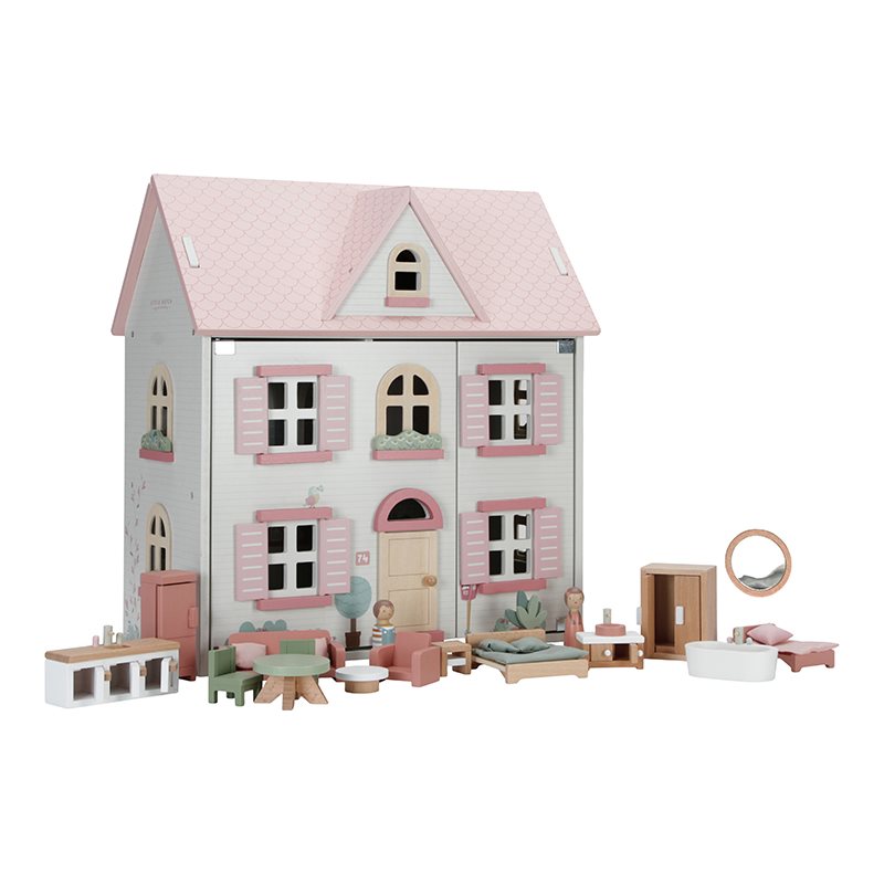 CASA DELLE BAMBOLE IN LEGNO - WOODEN DOLLHOUSE