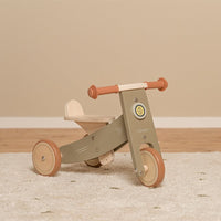 Triciclo in Legno Verde Olive Primi Passi - Wooden Tricycle Olive