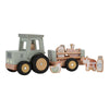 Trattore con Rimorchio in Legno Fattoria Little Farm - Tractor With Trailer