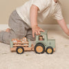 Trattore con Rimorchio in Legno Fattoria Little Farm - Tractor With Trailer