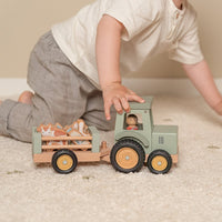 Trattore con Rimorchio in Legno Fattoria Little Farm - Tractor With Trailer