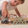 Set Trenino in Legno con Binari Trenino e Animali Piccola Fattoria - Pista Trenino con Binari - Wooden Treno Train Track Little Farm