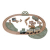Set Trenino in Legno con Binari Trenino e Animali Piccola Fattoria - Pista Trenino con Binari - Wooden Treno Train Track Little Farm