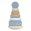 Torre in Legno Impilabile Blu Oceano - Rocking Ring Stacker Blue Ocean