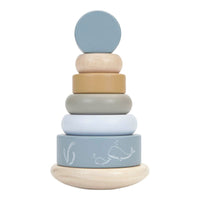 Torre in Legno Impilabile Blu Oceano - Rocking Ring Stacker Blue Ocean