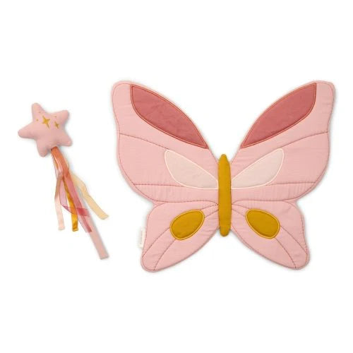 Ali di Fata e Bacchetta Magica Rosa - Fairy Wings and Magic Wand Pink Fairy Garden (CL24099035)