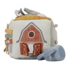 Cubo Multisensoriale In Stoffa Attività Cubo Morbido Little Farm - Activities Cube Little Farm