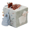Cubo Multisensoriale In Stoffa Attività Cubo Morbido Little Farm - Activities Cube Little Farm