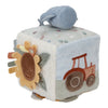 Cubo Multisensoriale In Stoffa Attività Cubo Morbido Little Farm - Activities Cube Little Farm