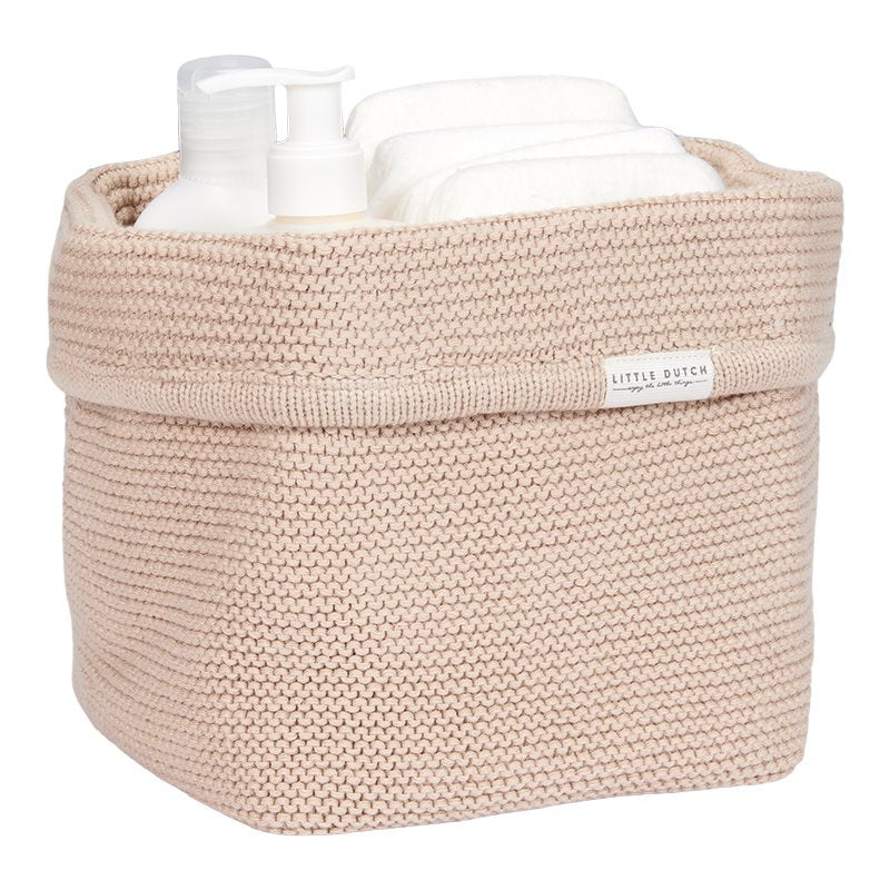 Cestino Portaoggetti in Maglia Small Beige