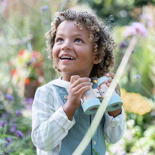 Binocolo in Legno Forest Garden Blu - Wooden Telescope Blue Forest Friends (LD9103)