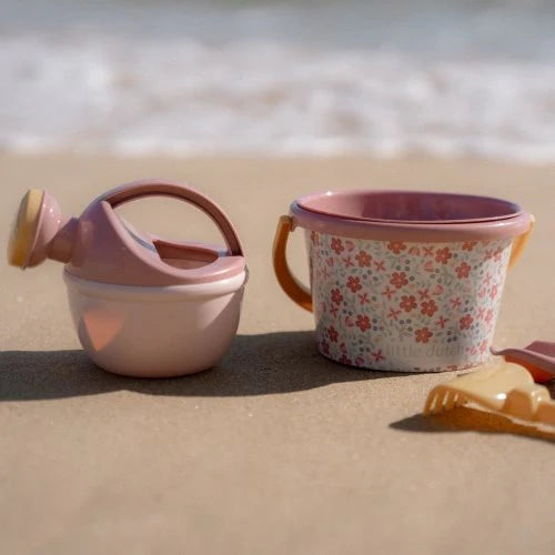 Little Dutch | Set Giochi da Spiaggia Secchiello Fiori Rosa 5 Pezzi | 2014446