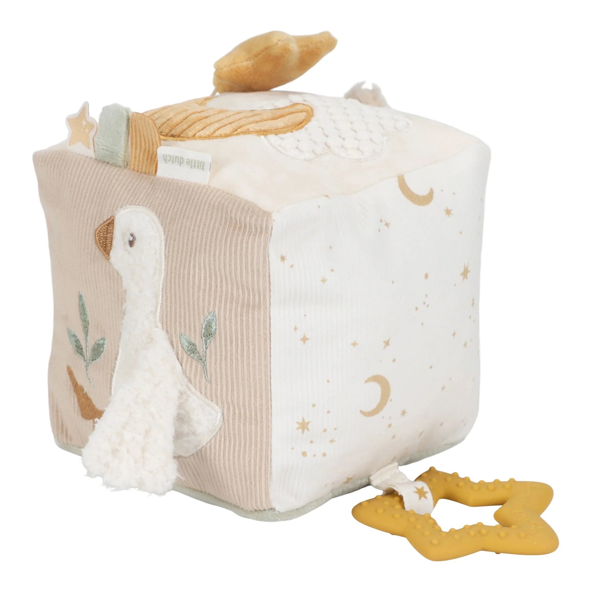 Cubo Morbido Beige Newborn Naturals Cubo Multiattività Sensoriale In Stoffa Attività - Activity Cube Beige Newborn Naturals (LD8409)