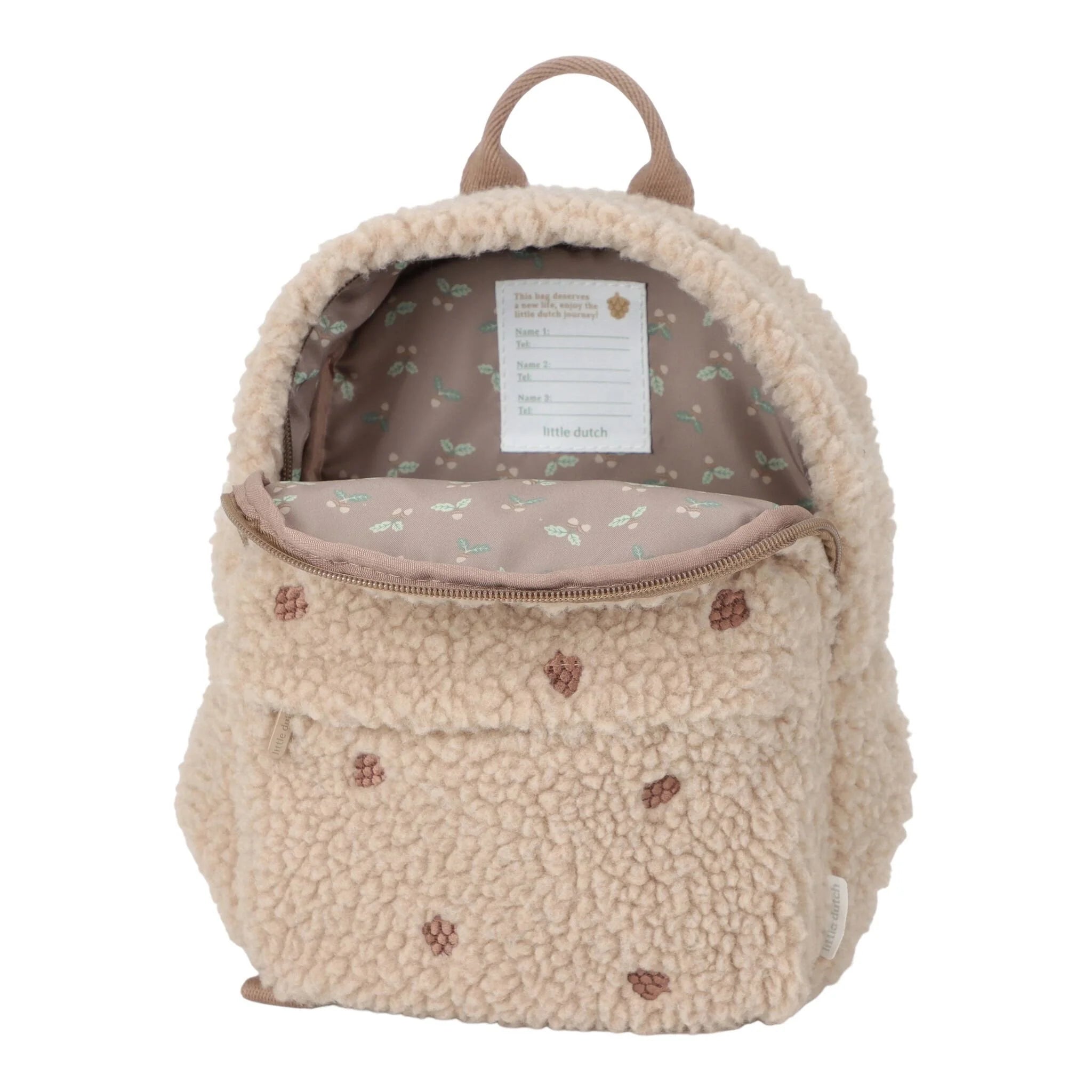 Zaino Teddy Sabbia con Pigne - Teddy Backpack Sand Taupe