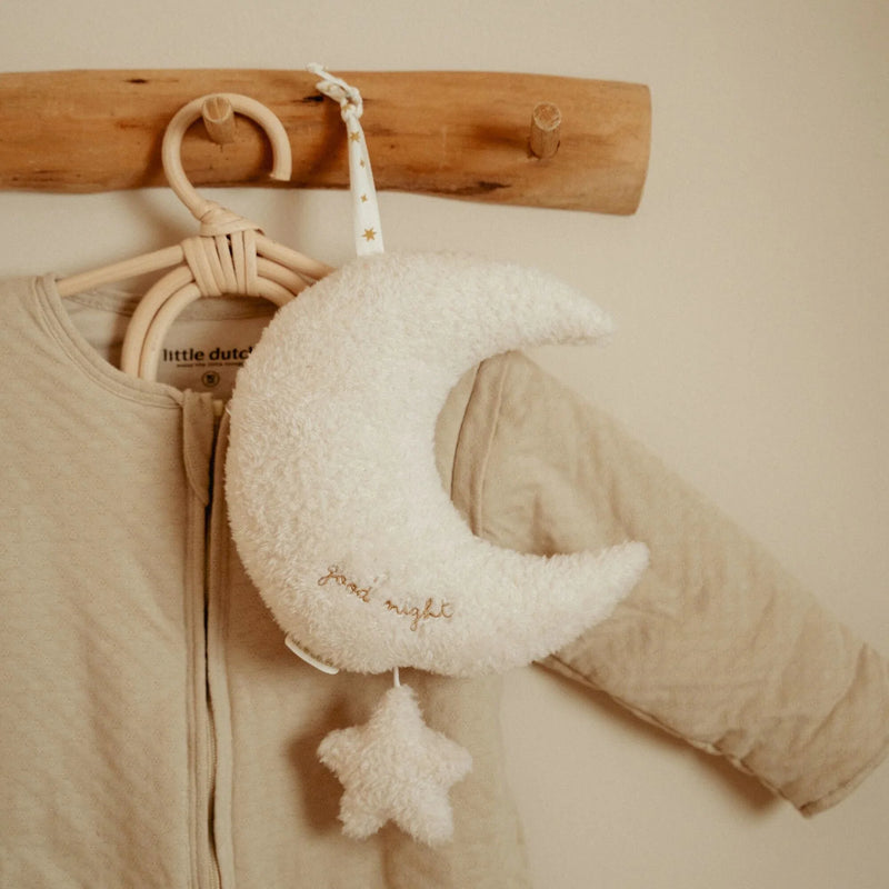 Carillon Luna Bianco Newborn Naturals - Music Box Moon White Newborn Naturals (LD8449)