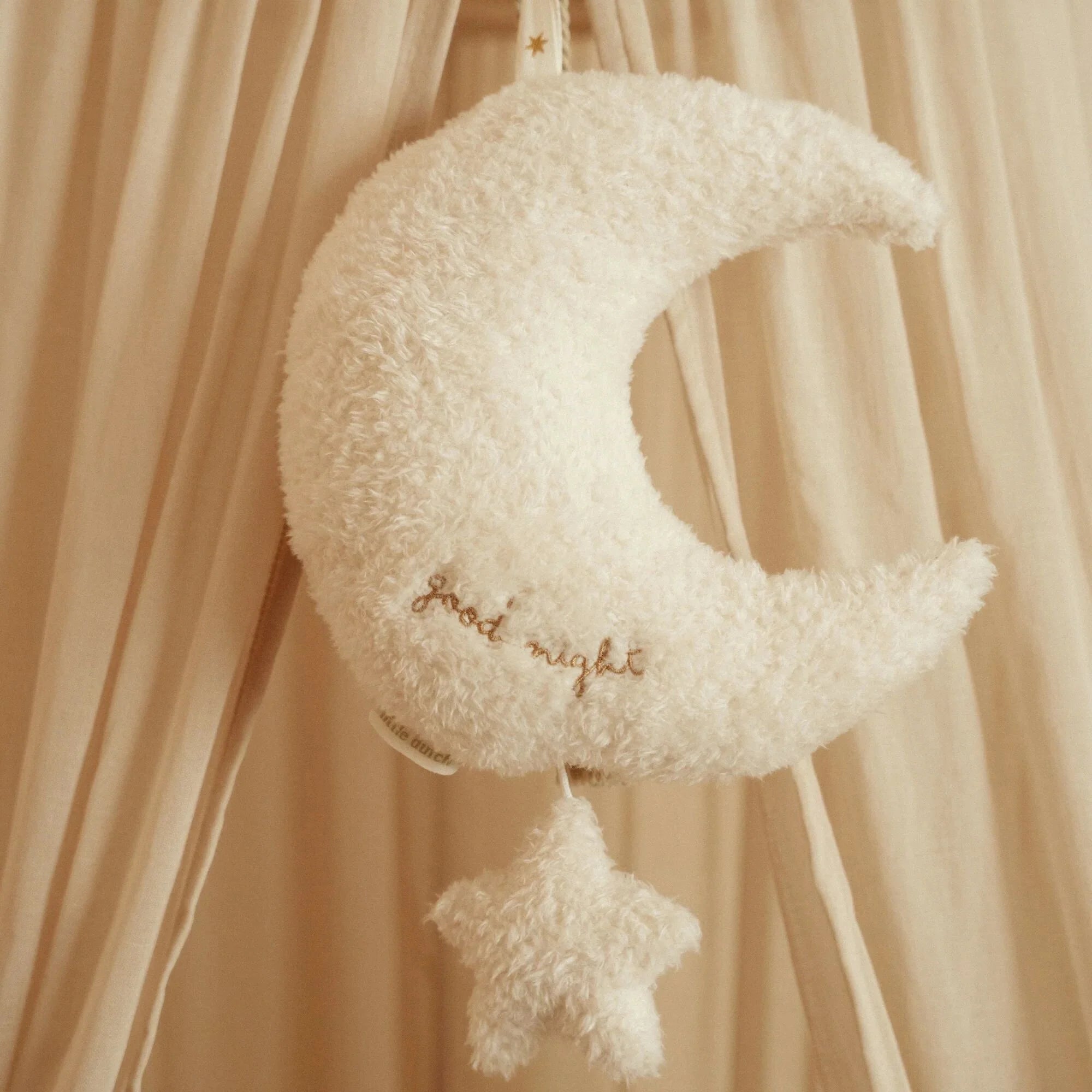 Carillon Luna Bianco Newborn Naturals - Music Box Moon White Newborn Naturals (LD8449)