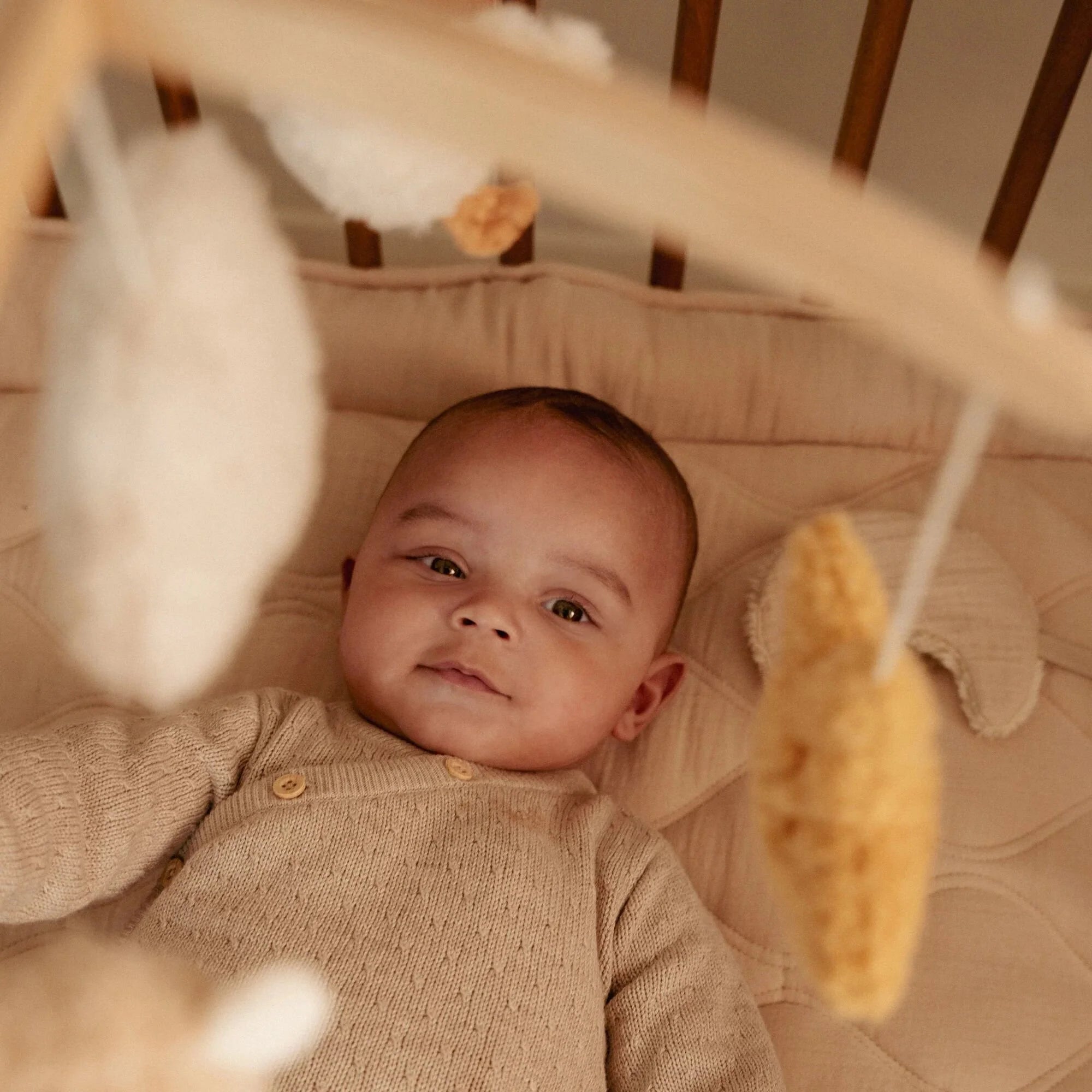 Giostrina Musicale in Legno Beige Newborn Naturals - Little Dutch Wooden Music Beige Newborn Naturals