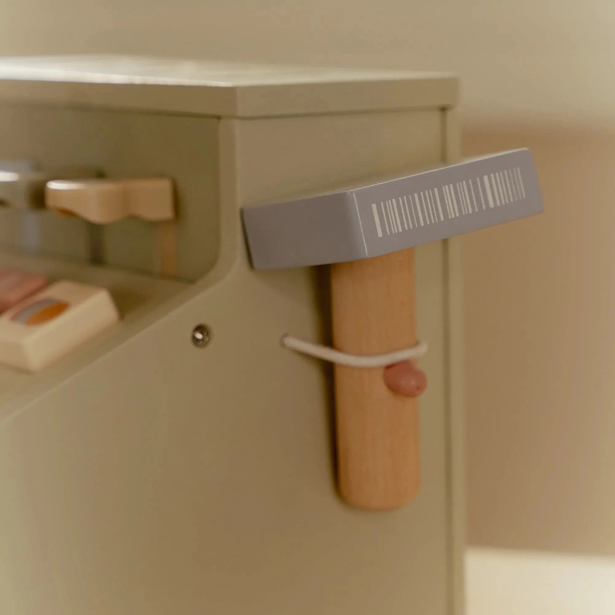 Registratore di Cassa in Legno con Pos e Lettore Barcode - Wooden Cash Register with Scanner and Card Reader (LD2511)