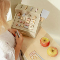 Registratore di Cassa in Legno con Pos e Lettore Barcode - Wooden Cash Register with Scanner and Card Reader (LD2511)