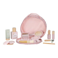 Little Dutch Beauty Case Make Up Set da Gioco in Legno Rosa Parrucchiere - Wooden Make-up Set Pink Multicolored Essentials (LD2515)