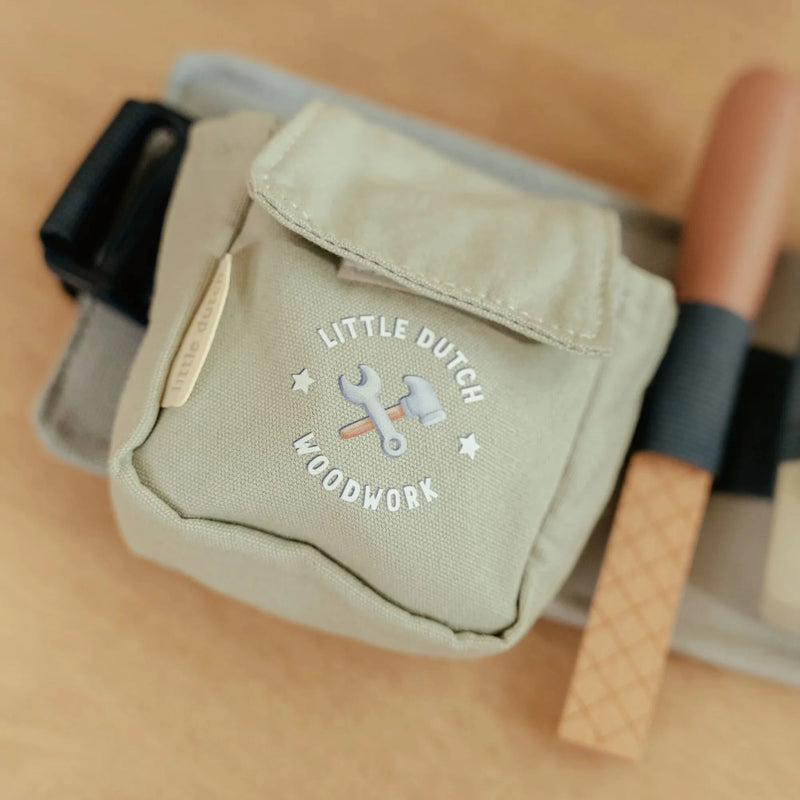 Cintura Attrezzi Cintura Portautensili in Legno Blu - Wooden Tool Belt Blue Essentials (LD2543)