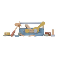 Cassetta degli Attrezzi in Legno Blu - Wooden Toolbox Blue Essentials