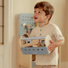 Cassetta degli Attrezzi in Legno Blu - Wooden Toolbox Blue Essentials