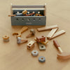 Cassetta degli Attrezzi in Legno Blu - Wooden Toolbox Blue Essentials