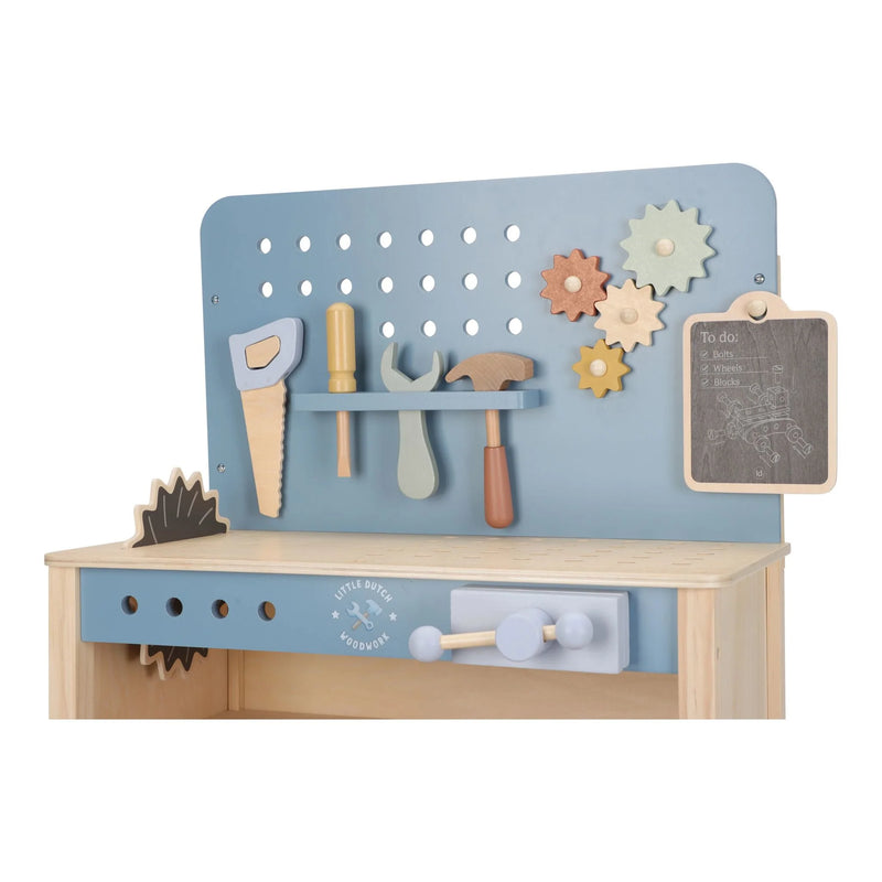 Banco da Lavoro in Legno Tavolo da Lavoro - Wooden Workbench Blue Essentials (LD2545)
