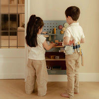 Banco da Lavoro in Legno Tavolo da Lavoro - Wooden Workbench Blue Essentials (LD2545)