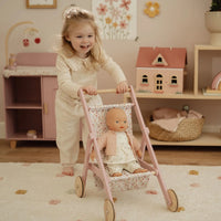 Little Dutch | Passeggino in Legno per Bambole Rosa | LD2518
