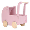 Carrozzina per Bambole in Legno Rosa - Wooden Doll Pram Pink Essentials