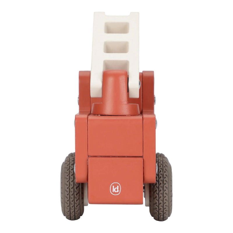 Camion dei Pompieri con Personaggio in Legno - Wooden Fire Truck Red Essentials (LD2528)