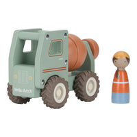 Betoniera in Legno - Wooden Cement Truck Green Essentials (LD2529)