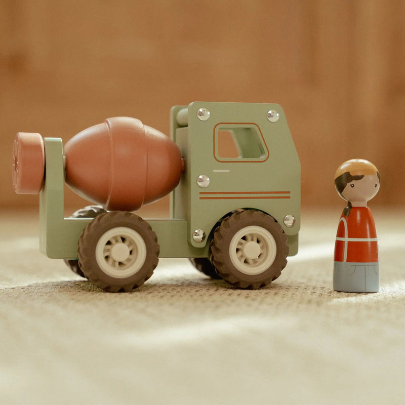 Betoniera in Legno - Wooden Cement Truck Green Essentials (LD2529)