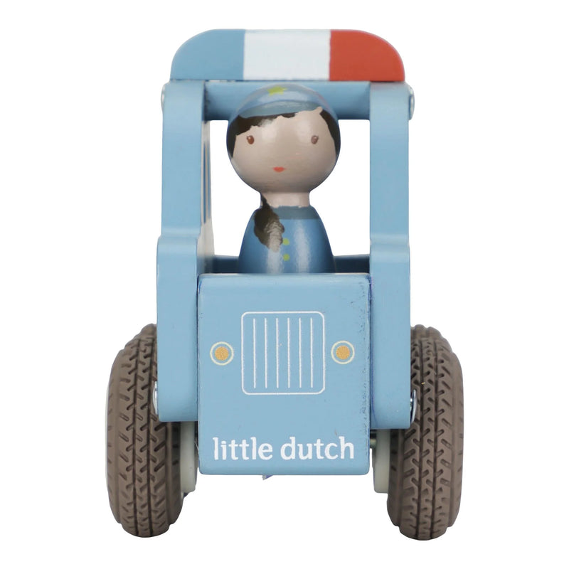 Auto della Polizia in Legno Blu - Wooden Police Car Blue Essentials