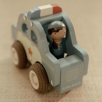 Auto della Polizia in Legno Blu - Wooden Police Car Blue Essentials