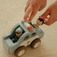 Auto della Polizia in Legno Blu - Wooden Police Car Blue Essentials