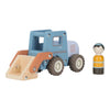 Bulldozer in Legno - Wooden Bulldozer Blue Essentials (LD2532)