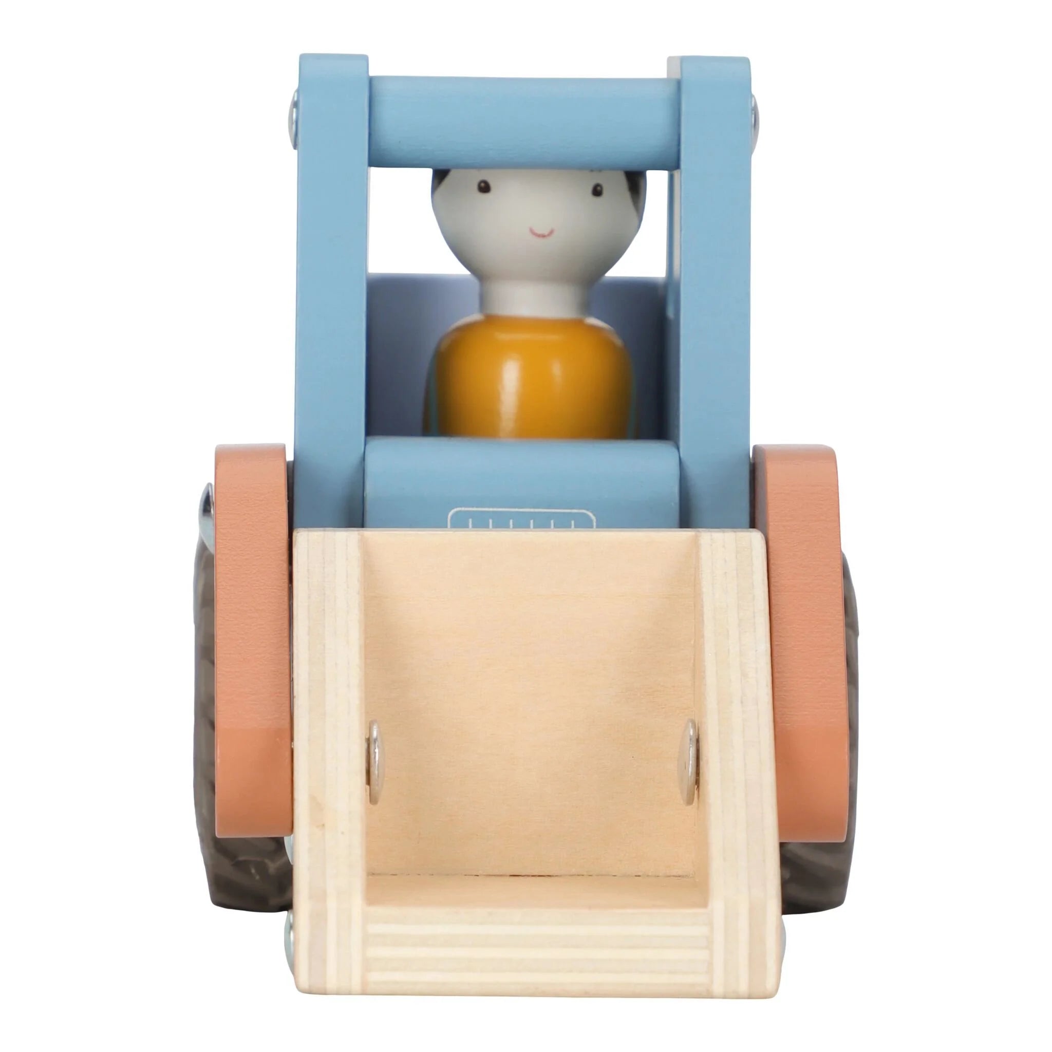 Bulldozer in Legno - Wooden Bulldozer Blue Essentials (LD2532)