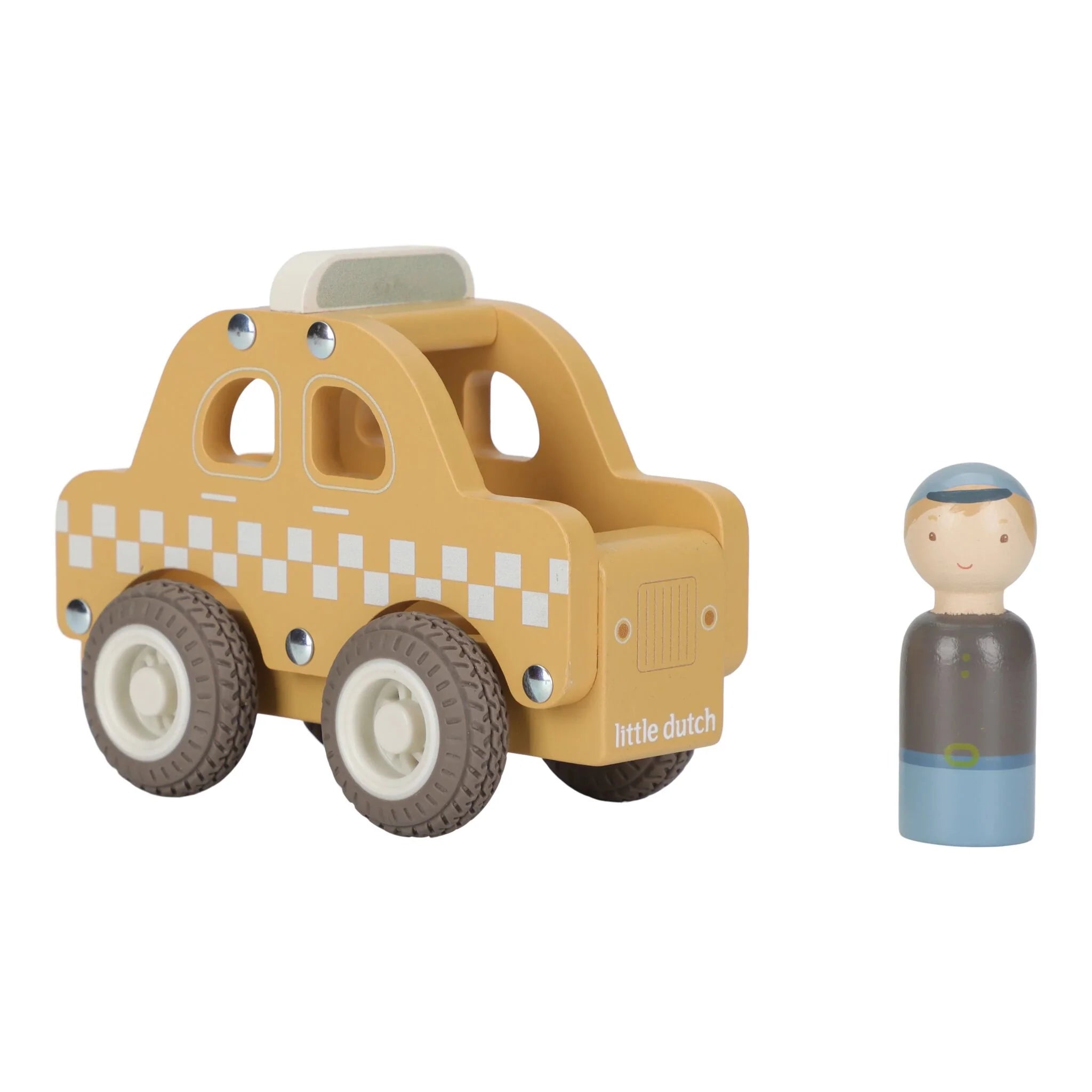 Taxi Giallo in Legno - Wooden Taxi Yellow Essentials (LD2533)