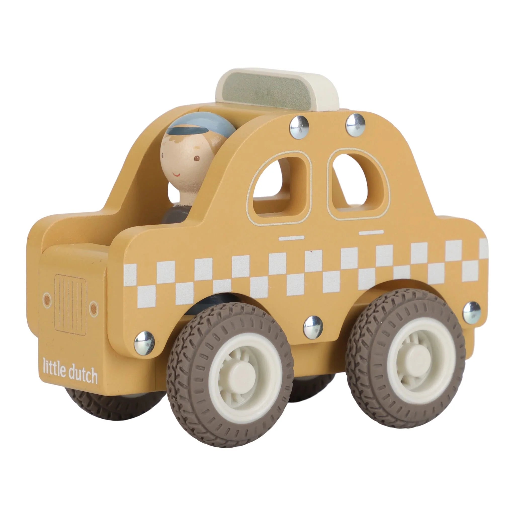 Taxi Giallo in Legno - Wooden Taxi Yellow Essentials (LD2533)