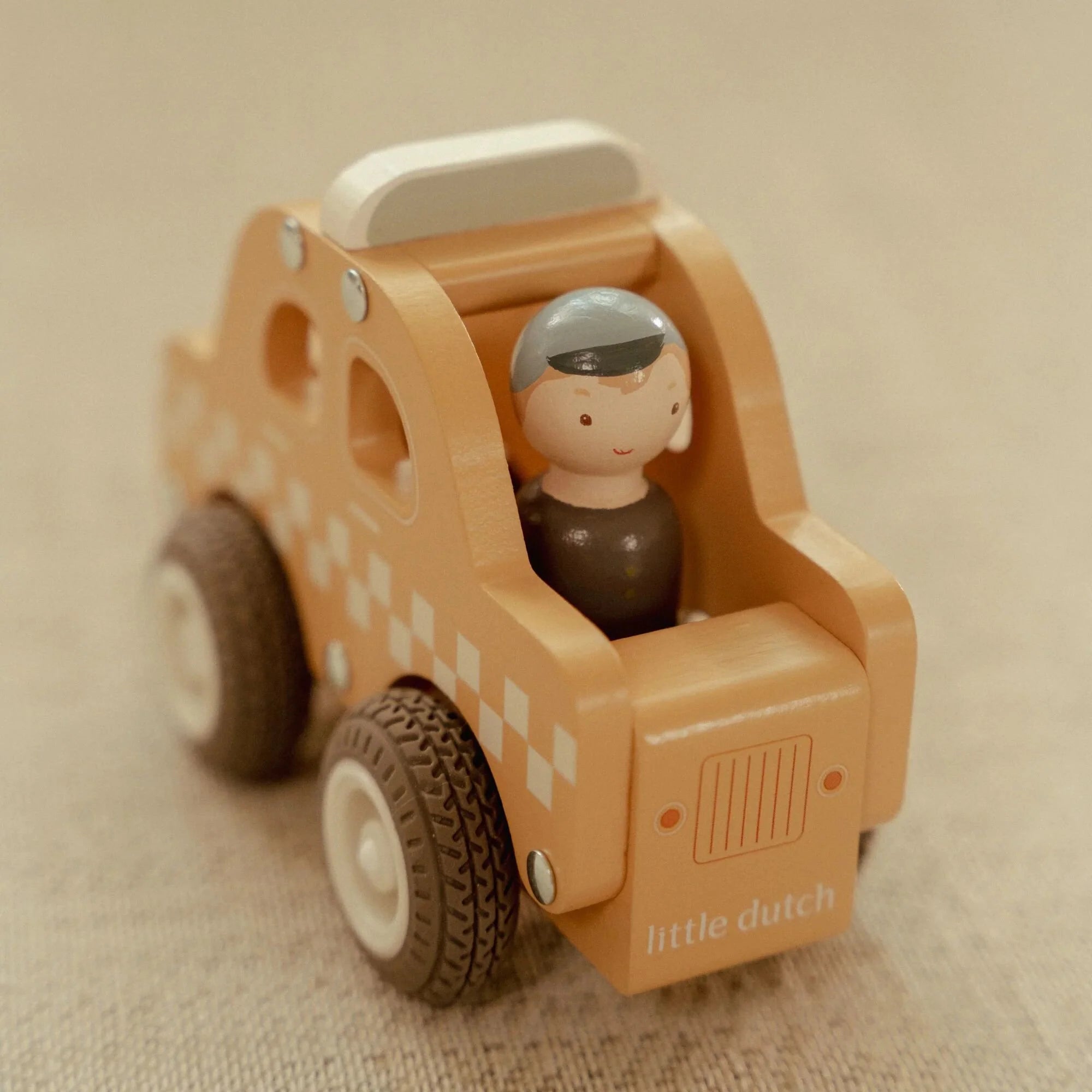 Taxi Giallo in Legno - Wooden Taxi Yellow Essentials (LD2533)