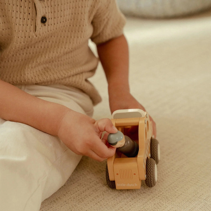 Taxi Giallo in Legno - Wooden Taxi Yellow Essentials (LD2533)