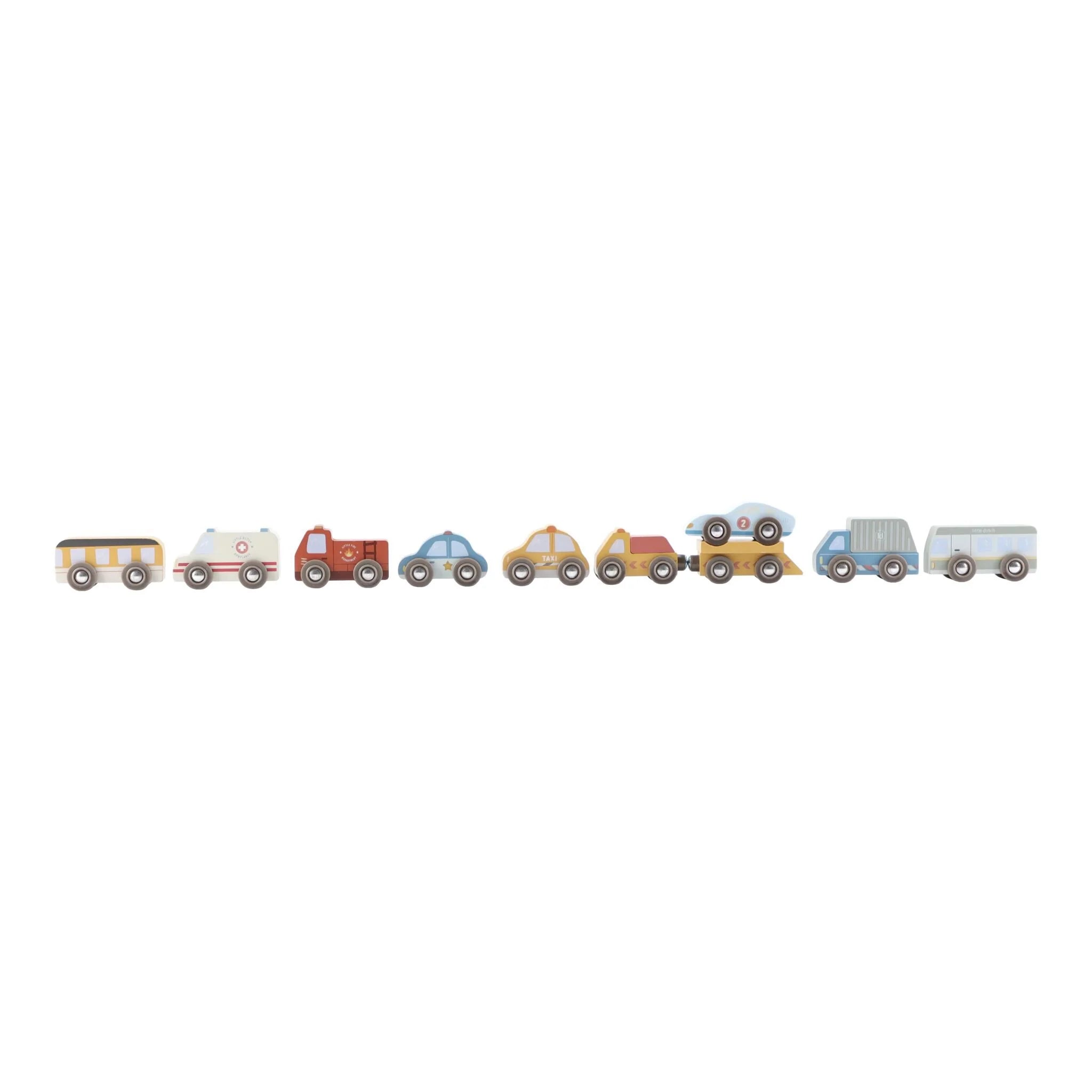 Little Dutch | Set di Veicoli in Legno Multicolore | LD2537