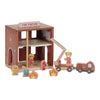 Caserma dei Pompieri in Legno - Wooden Fire Station Red Essentials (LD2538)
