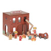 Caserma dei Pompieri in Legno - Wooden Fire Station Red Essentials (LD2538)