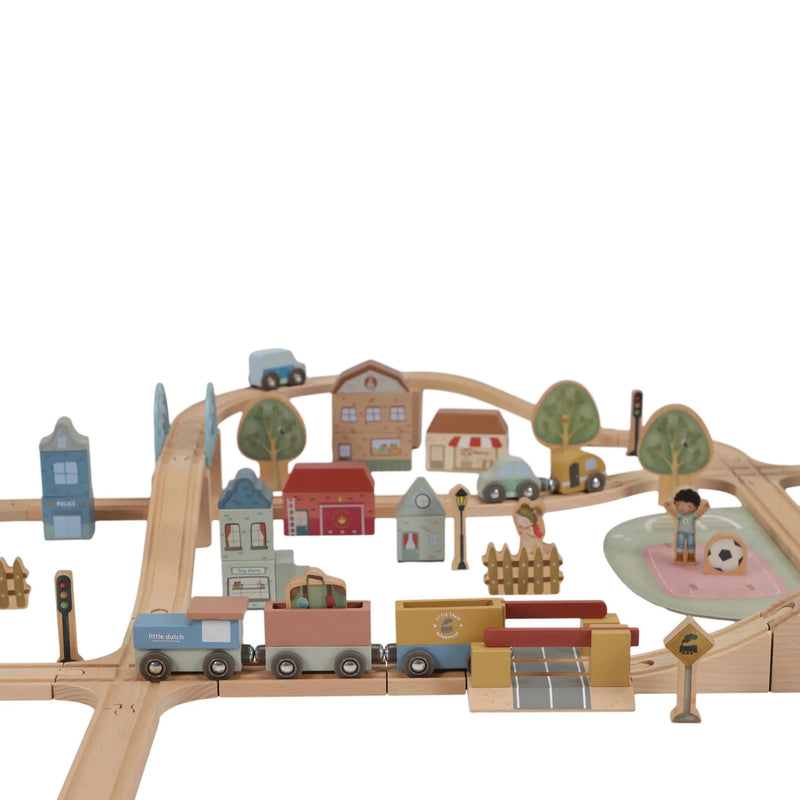 Little Dutch Pista Treni in Legno Stazione Ferroviaria XL - Wooden Train Track XL (LD2540)